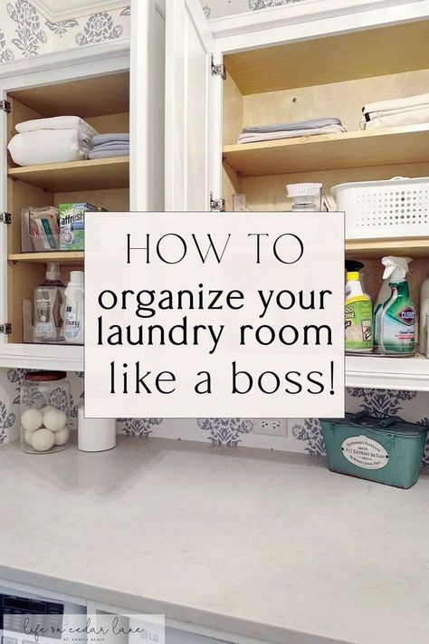 Tired of laundry room chaos? Discover these must-try organization hacks to streamline your space and make laundry day a breeze. Say goodbye to clutter and hello to efficiency! Pantry And Laundry Room Combo Layout, Organize Under Kitchen Sink, Room Organization Hacks, Life On Cedar Lane, Laundry Room Organization Ideas, Laundry Room Hacks, Room Organization Ideas, Pantry Laundry Room, Laundry Room Lighting