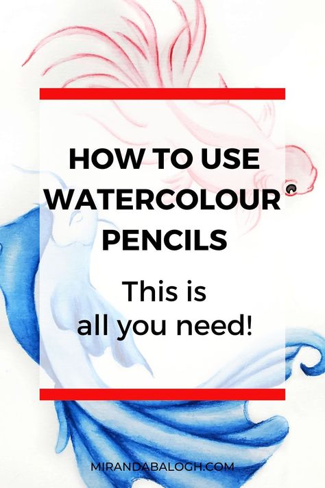 What is the difference between watercolour pencils and regular pencils? Well, coloured pencils are made with an oil or wax binder whereas watercolour pencils are water-soluble. That being said, how do you use watercolour pencils? There are many watercolour pencil techniques that use both wet and dry application. To learn more, check out this guide about watercolour pencils for beginners to discover why you should create art with them. Water Soluble Pencil Art, Water Pencil Art, How To Draw With Coloured Pencils, Using Watercolour Pencils, Watercolour Pencils Tutorial, How To Use Watercolour Pencils, Watercolour Pencil Ideas, Watercolor Pencils Tutorial, Watercolor Pencil Art Ideas Inspiration