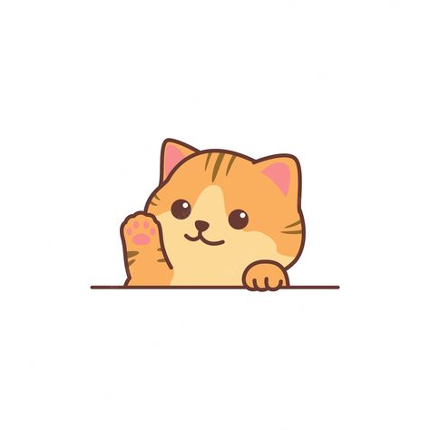 Cute Cars Drawing, Cute Pics Animated, Cat Illustration Aesthetic, Orange Cat Aesthetic Drawing, Orange Cat Drawing Cute, Orange Cat Wallpaper Cartoon, Cute Cat Illustration Kawaii, Cute Cats Illustration, Orange Cat Anime