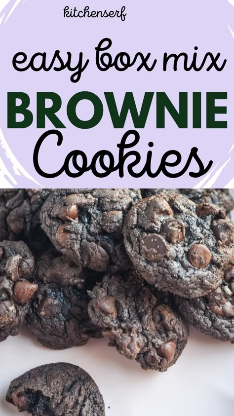 Looking for a quick and easy dessert? These brownie mix cookies are the answer! Made with just a box of brownie mix, they’re soft, chewy, and full of rich chocolate flavor. Perfect for when you need a last-minute treat or want something chocolatey but don’t have time for baking brownies. Brownie Mix Desserts, Boxed Brownie Recipes, Ghirardelli Brownie Mix, Homemade Baking Powder, Fudgy Cookies, Baking Powder Recipe, Valentines Day Cookie Recipe, Brownie Mix Recipes, Soft Chocolate Cookie