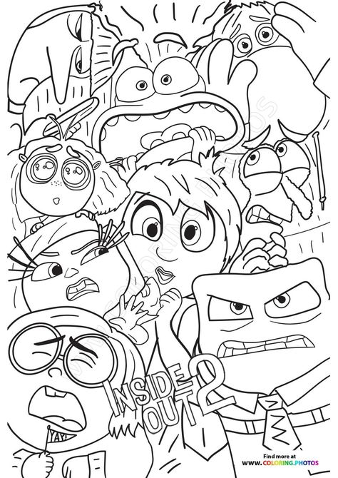 Free Inside Out 2 Coloring Pages - Coloring Pages for kids Up Coloring Pages Pixar, Inside Out Characters Coloring Pages, Inside Out Colouring Pages, Coloring Pages Movies, Inside Out Doodle, Disney Colouring In Pages, Inside Out 2 Coloring Pages, Inside Out 2 Drawing, Inside Out Characters Drawings