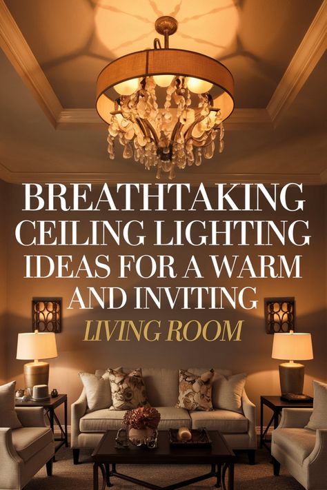 Transform your living room into a cozy oasis with our Breathtaking Ceiling Lighting Design. This stunning design features intricate sculptural details, warm LED lighting, and a modern aesthetic that adds depth and sophistication to any space. Perfect for creating a warm and inviting atmosphere, this ceiling lighting idea is a must-have for modern homes.living
#room
#ceiling
#lighting
#solutions Living Room Lighting Ceiling Lights, Tray Ceiling Living Room, Living Room Ceiling Lighting, Cottage Living Room Ideas, Ceiling Lighting Ideas, Cottage Style Interiors, Family Room Lighting, Living Room Center, Inviting Living Room