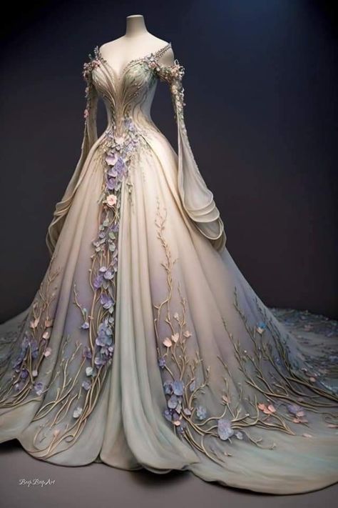 Prom Elegant, Ball Gowns Wedding Dress, Gowns Elegant, Gowns Dresses Elegant, Fantasy Dresses, Royal Dresses, Dream Wedding Ideas Dresses, Gowns Prom, Ball Gowns Evening