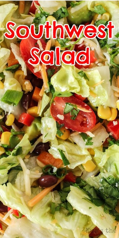 Pioneer Woman Mexican Salad, Fresh Mexican Salad Recipe, Salads For Mexican Dinner, Salads That Go With Mexican Food, Mexican Style Salad Recipes, Texmex Salad Recipe, Mexican Fiesta Salad Recipe, Side Salad For Mexican Dinner, Homemade Southwest Salad