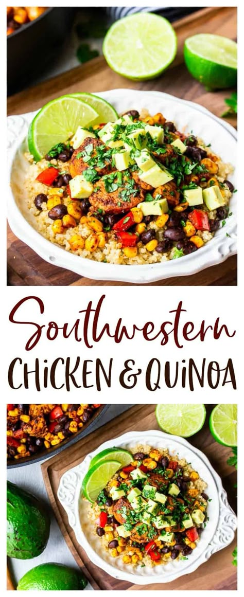 Quinoa Chicken Burrito Bowl, Chicken Quinoa Bowl Meal Prep, Chicken Quinoa Power Bowl, Dinner With Quinoa And Chicken, Chicken Fajitas Quinoa Bowl, Quinoa Chicken Black Beans, Chicken Bowls With Quinoa, Quinoa With Chicken Recipes, Healthy Mexican Bowl Meal Prep