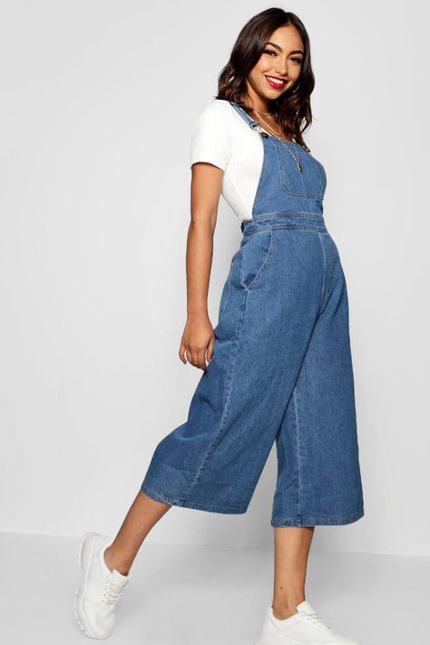 Dungree Styles Jeans, Baggy High-waist Denim Jumpsuit For Summer, Casual Wide-leg Denim Overalls, Dungree Styles, Trendy High-waisted Denim Overalls, Casual Baggy Wide-leg Denim Jumpsuit, Base Girl, Cheap High-waisted Denim Overalls, Happy Store