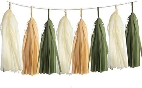 Baby Shower Verde, Party Tassel Garland, Safari Classroom, College Graduation Party Decorations, Tissue Tassel Garland, Diy Tassel Garland, Neutral Party, Woodland Baby Shower Decorations, Diy Classroom Decorations