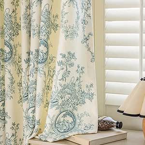 Blue Floral Curtains, Beige Curtains, Drapes For Bedroom, Farmhouse Curtains, Drape Panel, Curtains For Living Room, Victorian Decor, Floral Curtains, Vintage Indigo