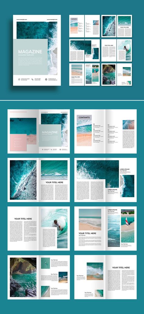 Layout For Magazine Ideas, Magazine Design Layouts Adobe Indesign, Travel Magazine Layout Design Templates, Ocean Magazine Layout, Photography Magazine Layout, Art Magazine Layout Design, Graphic Design Layout Inspiration, Magazine Design Layouts Creative, Indesign Layout Inspiration