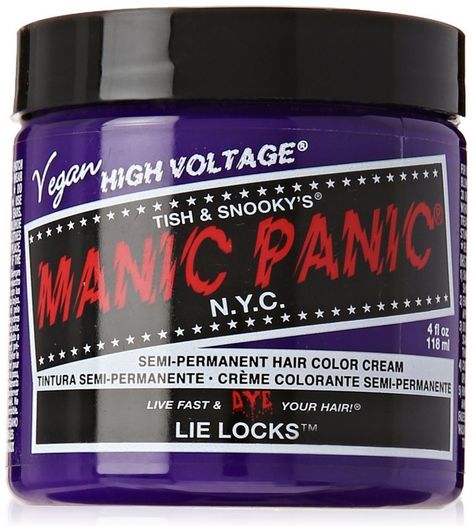 Punky Hair, Manic Panic Hair Color, Fashion Hair Color, Manic Panic Hair, Spa Supplies, Locks Hair, Dyed Hair Purple, Semi Permanent Hair Dye, Hair Color Cream