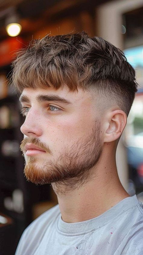 #haircut #hair #hairstyle #haircolor #hairstyles #barber #barbershop #hairstylist #barberlife #fade #balayage #hairdresser #barbershopconnect #style #fashion #beauty #barbers #hairgoals #barberlove #wahl #hairsalon #beard #menshair #salon #blonde #barbering #longhair #instahair #makeup #haircare French Chop Hair Men, Long French Crop Haircut, Textured French Crop Hair Men, French Crop Men, French Crop Mid Fade, Drop Fade Haircut Men, Messy French Crop, Wavy Hair Short Haircut, French Crop Hairstyle