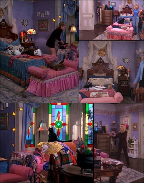 90’s Interior Magic: Sabrina the Teenage Witch – Michael Murphy Home Furnishing Sabrina Teenage Witch, Witch Bedroom, 2000s Bedroom, Witch Bedrooms, Movie Bedroom, 2000s Room, 90s Room, 90s Interior, 90s Bedroom