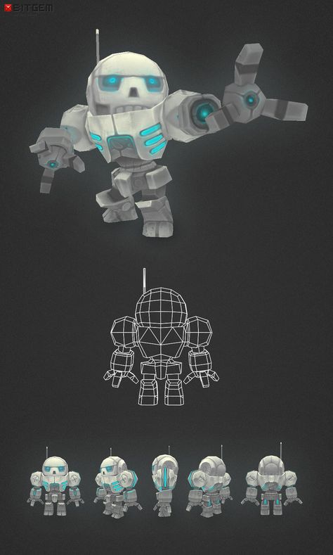 Low Poly Mecha, Polygon Modeling, 3d Karakter, Low Poly Character, Low Poly Games, Low Poly 3d, Low Poly Models, Blender Tutorial, Low Poly Art