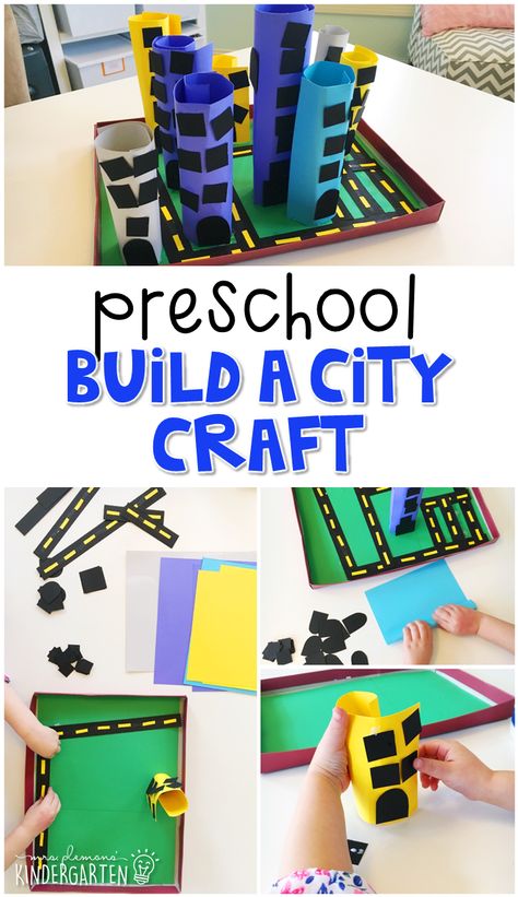 Preschool: Community Preschool Building Activities, Construction Activities Preschool, Construction Theme Preschool, City Craft, Creative Curriculum Preschool, Community Helpers Preschool Activities, Preschool Construction, Community Helpers Theme, Community Helpers Preschool