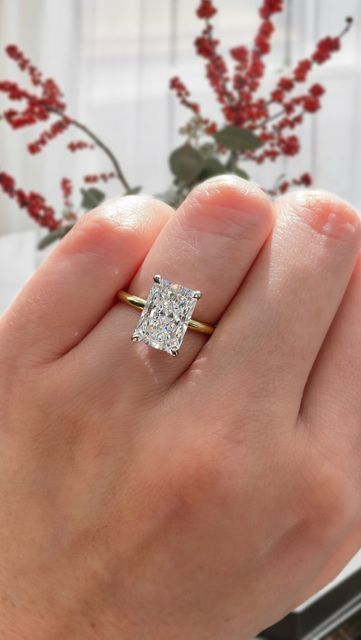 Squar Rings, Emerald Elongated Engagement Ring, Single Square Diamond Engagement Ring, Good Radiant Engagement Ring, Square Shaped Diamond Rings, Princess Cut Rectangle Engagement Ring, Wedding Ring Gold Band Rectangle Diamond, Square Ring Gold Band, Emerald Cut Engagement Ring Radiant