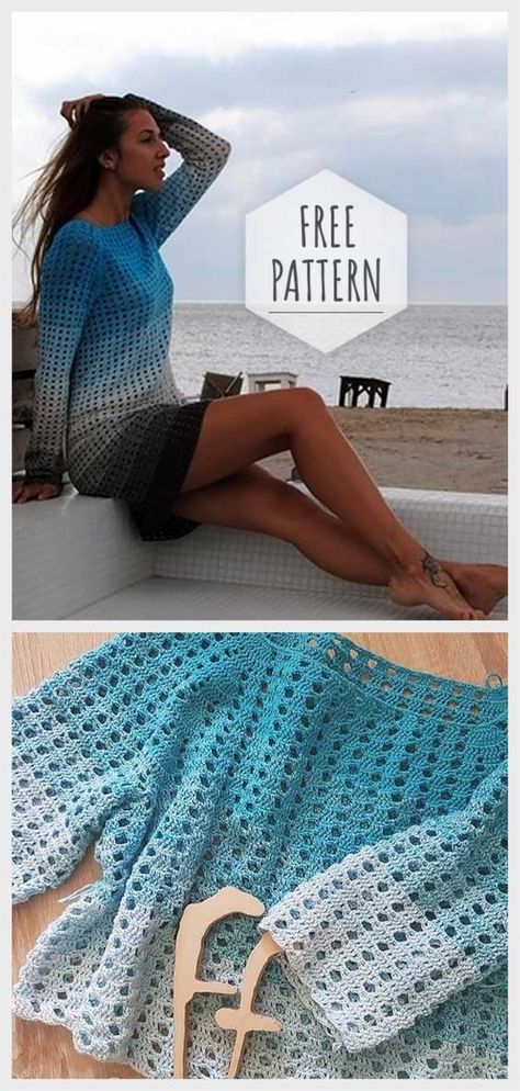 Crochet Beach Dress Free Pattern Beach Dress Pattern, Crochet Mesh Stitch, Floral Beach Dresses, Dress Pattern Free, White Lace Dress Short, Mesh Stitch, Free Pattern Crochet, Crochet Beach Dress, Crochet Summer Dresses