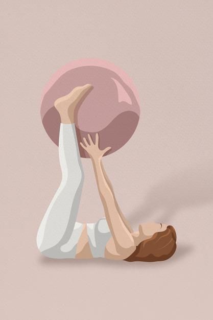 Yoga Mermaid, Running Illustration, Yoga Ball Exercises, Mermaid Pose, Fitness Ball, Yoga Images, Gym Wallpaper, Fitness Wallpaper, Studio Pilates