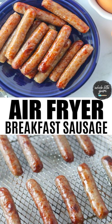 Air Fryer Breakfast Sausage, Airfryer Breakfast, Air Fryer Breakfast, Air Fryer Recipes Breakfast, Breakfast Sausage Links, Keto Pork, Keto Carnivore, Fried Sausage, Cooks Air Fryer