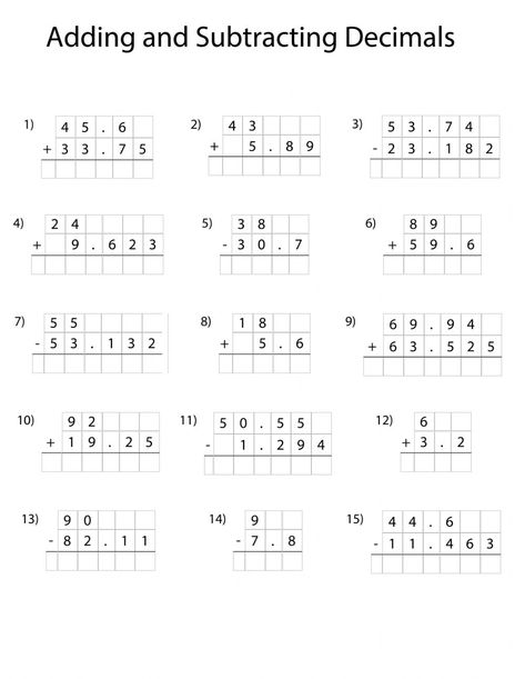 Adding and subtracting decimals worksheet Decimals Adding And Subtracting, Decimal Addition Worksheets, Decimal Subtraction Worksheet, Decimals Worksheets 5th Grades, Adding Decimals Worksheet, Adding And Subtracting Decimals Activity, Decimal Worksheets 5th Grades, Decimal Addition And Subtraction, Subtracting Worksheets