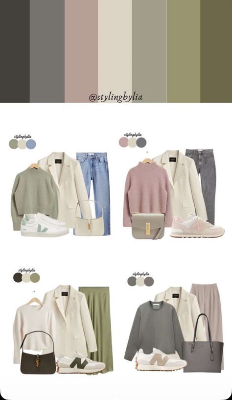 Cool Color Palette Outfits, Colour Blazer Outfit, Outfit Color Pallete, Wardrobe Color Scheme, Winter Colours Outfits, Color Palette Clothes Colour Schemes, Summer Color Pallet Outfits, Cool Winter Color Palette Outfits Casual, Cool Winter Color Palette Outfits Summer