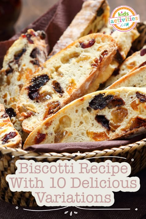 Best Ever Biscotti Recipe, Fruit And Nut Biscotti, Savory Biscotti Recipe, Rhubarb Biscotti, Fall Biscotti Recipe, Basic Biscotti Recipe, Biscotti Flavor Ideas, Biscotti Cheesecake Recipes, Easy Biscotti Recipe Simple