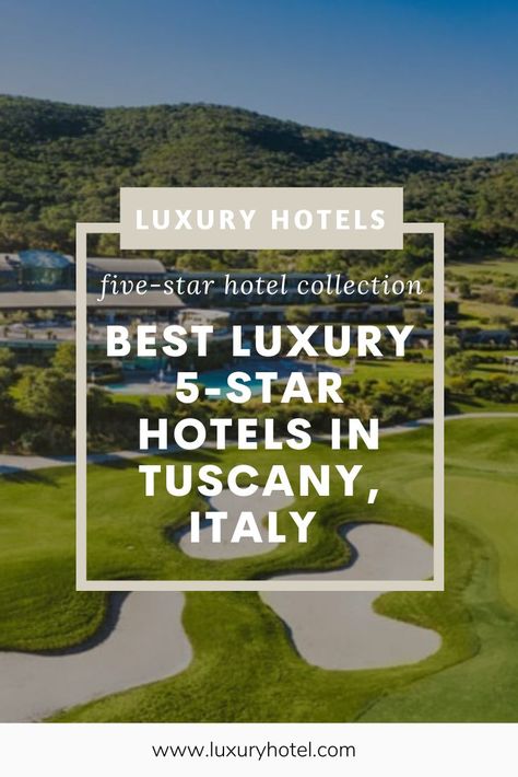 The best luxury 5-star hotels and resorts in Tuscany, Italy. Explore the Italian countryside with its beautiful views of the rolling Tuscan hills, vineyards, and rugged mountains. The region is dotted with charming art towns and medieval villages. #luxuryhotel #luxury #hotel #italy #italyhotel #tuscany #italyvacation #travelitaly #countryside #aesthetic Hotels In Tuscany, Countryside Aesthetic, Italy Hotels, Most Luxurious Hotels, Italian Countryside, Hotel Collection, Five Star Hotel, Italy Vacation, Tuscany Italy