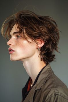 Men’s Hair Reference, Layered Hair Men Medium, Medium Length Male Hair, Male Hairstyles For Round Faces, Men’s Medium Length Hair Side Part, Cool Hair Men, Male Hairstyles With Bangs, Vampire Hairstyles Men, Fringe Hair Men