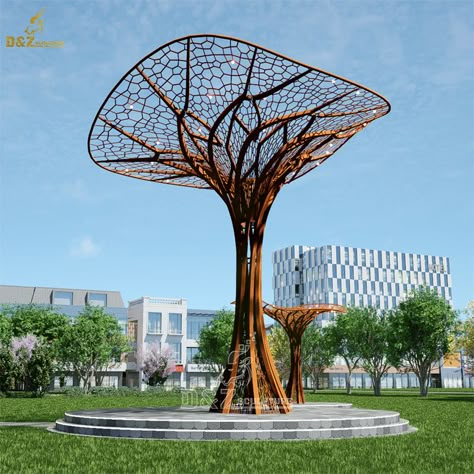 metal tree sculpture,tree sculpture,corten steel sculpture,outdoor metal tree sculpture,large metal tree sculpture,corten steel,outdoor sculpture,metal sculpture,large sculpture,public sculpture Landscape Sculpture Art, Metal Trees, Picnic Pavilion, Metal Tree Sculpture, Artistic Decoration, Food Court Design, Artistic Tree, Deer Sculpture, Landscape Sculpture