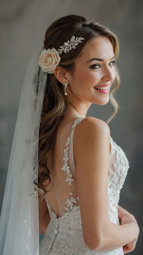 Wedding hair with veil