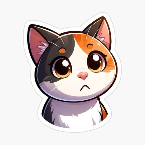 Get my art printed on awesome products. Support me at Redbubble #RBandME: https://www.redbubble.com/i/sticker/Cute-and-Confused-Calico-Cat-by-DetourShirts/156140361.EJUG5?asc=u Calico Cat, Cat Stickers, Character Illustration, Planner Stickers, My Art, Awesome Products, Art Prints, For Sale, Art