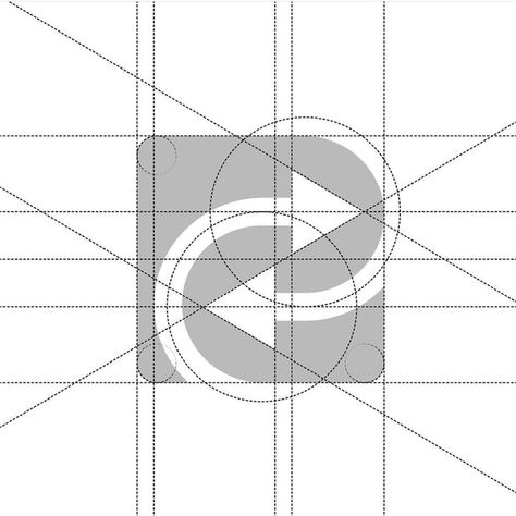 👈 Logo Grid by @lukasklepkedesign - ➡️ logocore.com/learnlogodesign - LINK IN BIO 👉 @learnlogodesign Circular Grid Design, Grid Logo Design Typography, Hierarchical Grid Design, Logo Grid System, Grid Spacing Guide, Grid System Typography, Logo Grid, Learning Logo, Logo Design Typography