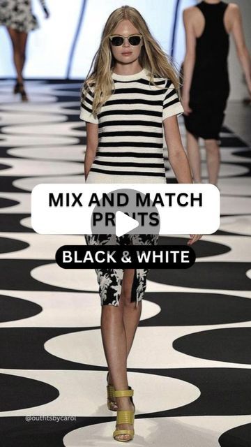 Master the art of mixing and matching prints with black and white! 🖤🤍   In this reel, I'll share my top styling tips to create striking, coordinated outfits using these classic colors. Get inspired to elevate your wardrobe with bold patterns and effortless style.   Watch now and step up your fashion game!   #blackandwhiteoutfit #blackandwhitefashion #styletips #fashionstyle #styleinspiration Mixing Patterns Fashion, Pattern Mixing Outfits, Coordinated Outfits, Coordinates Outfits, Matching Prints, Bold Patterns, Style Watch, Pattern Mixing, Styling Tips