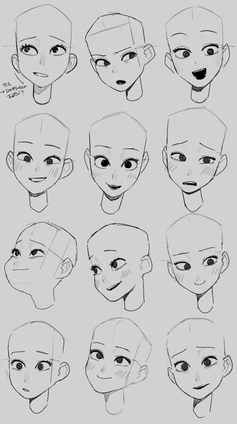 Drawing Face Expressions, Have Inspiration, Art Tools Drawing, Sketches Tutorial, 캐릭터 드로잉, Drawing Expressions, Concept Art Drawing, Character Sheet, Creative Drawing