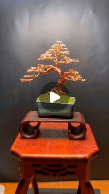 Instadiyou on Instagram: "Made a bonsai small tree using copper wire! This intricate DIY project results in a beautifully crafted mini tree that’s perfect for decoration or as a unique gift. Explore more creative DIY ideas on my Instagram Reels: @instadiyou #diyprojects #wirecrafts #creativecrafts #handmadefun #diyideas #craftingtime #uniquecreations #funwithwire #handmadeprojects #diyfun #craftingideas #bonsaitree  diy projects, wire crafts, creative crafts, handmade fun, diy ideas, crafting time, unique creations, fun with wire, handmade projects, diy fun, crafting ideas, bonsai tree" Wire Trees Diy How To Make Videos, Wire Trees Diy How To Make, Diy Bonsai Tree, Wire Bonsai Tree, Fun Diy Ideas, Bonsai Wire, Wire Bonsai, Mini Bonsai, Wire Tree Sculpture