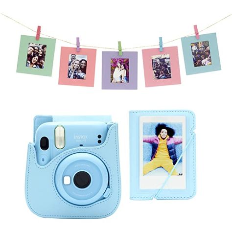 instax 16654956 mini 11 Camera, Sky Blue: Amazon.co.uk: Camera & Photo Instax Accessories, Instax Mini 12, Fuji Instax Mini, Instax Mini Film, Going For Gold, Camera Shop, Mini Camera, Instant Camera, Camera Case