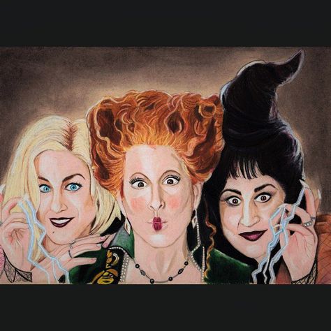 Hocus Pocus Drawing Ideas, Hocus Pocus Fanart, Hocus Pocus Drawing, Grandma Drawing, Hocus Pocus Sisters, Hocus Pocus Characters, Hermanas Sanderson, Hocus Pocus Witches, The Sanderson Sisters