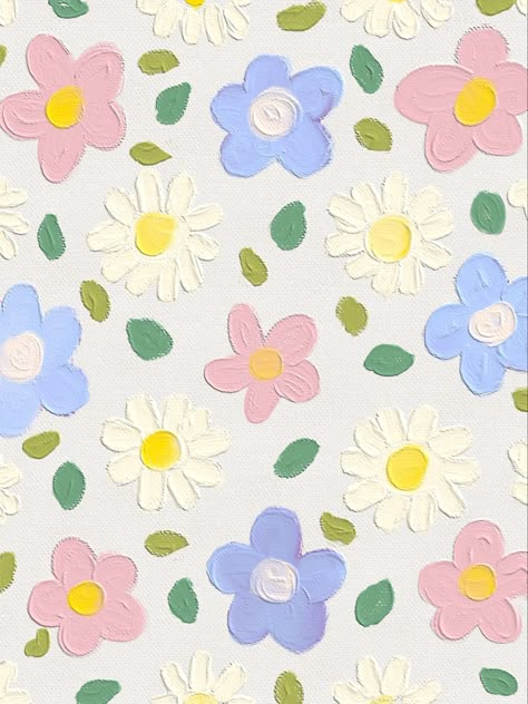 Cute Pastel Paintings Easy, Simple Flower Pattern Painting, Easy Paint Flowers Simple, Easy Painting Backgrounds, Cute Painting Patterns, Small Painted Flowers Simple, Simple Canvas Paintings Flowers, Simple Painting Patterns, Simple Flower Painting Easy