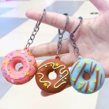 purse charms - Buy purse charms with free shipping on AliExpress Clay Key Chains, Donut Keychain, Decorated Gift Bags, Gift Ornaments, Green Environmental Protection, Clay Keychain, Cute Donuts, Car Key Chain, Bag Decoration