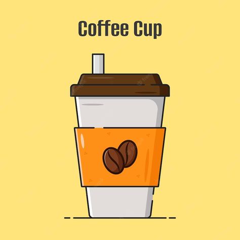 Premium Vector | Coffee cup vector illustration Coffee Cup Illustration Design, Cup Of Coffee Illustration, Coffee Moodboard, Coffee Cup Vector, Coffee Cup Illustration, Cup Illustration, Coffee Illustration, About Coffee, Design Research