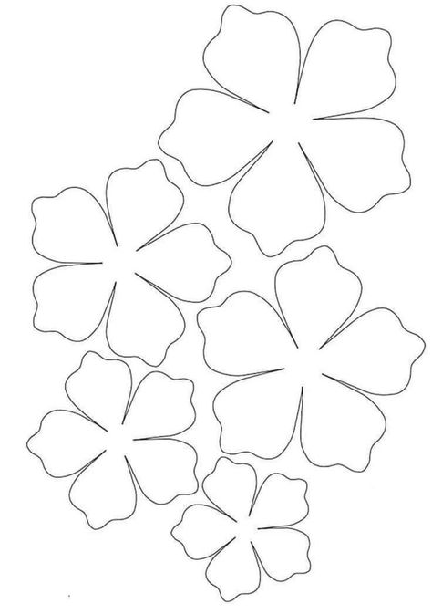 Flowers Template, ليلو وستيتش, Paper Flower Patterns, Diy Flores, Printable Flower, Idee Cricut, Paper Flower Template, Paper Flowers Craft, Paper Flower Wall