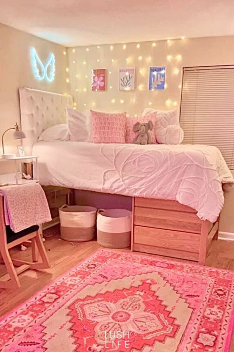 pink dorm decor pink dorm decor ations pink dorm decor  ideas pink dorm decor  wall pink dorm decor  dormify pink dorm decor  diy dorm room decor blue and pink glam pink dorm room decor pink and red dorm room decor pink dorm room decor ideas pink dorm desk decor pink room decor dorm Dorm 2024 Ideas, Dorm Lights Ideas, Pink Dorm Wall Decor, Vibey Dorm Room, Clean Girl Dorm Room, Love Shack Fancy Dorm, Light Pink Dorm Room Ideas, Dorm Ideas Pink, Green And Pink Dorm Room