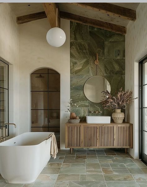 Best Bathroom Paint Colors, Earthy Home, Casa Vintage, Bathroom Inspiration Decor, Dream House Interior, Bathroom Inspo, Bath Room, House Bathroom, Dream House Decor