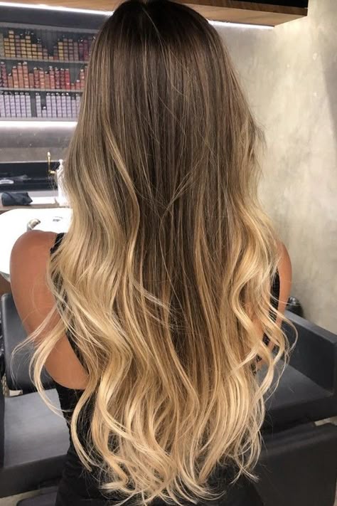 Blondette Hair, Balayage Long Hair, Rambut Brunette, Ombre Hair Blonde, Brown Hair Inspo, Brunette Hair With Highlights, Dirty Blonde Hair, Honey Blonde Hair, Brown Hair Balayage