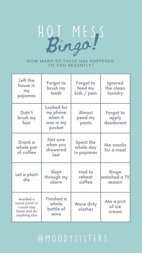 Are you a hot mess? Fill out this hilarious bingo card to find out! Share on your Instagram Story. . . #funny #hotmess #bingo #mombingo #moodyhumor Bingo Instagram Story, Tiktok Bingo, Instagram Story Funny, Couple Bingo, Bingo Questions, Bride Bingo, Birthday Bingo, Funny Bingo, Games For Ladies