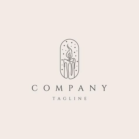 Candle Logo Design, Candle Drawing, Candle Logo, Logo Design Love, Single Line Tattoo, Design Studio Logo, Logo Design Set, Logo Shapes, Instagram Template Design