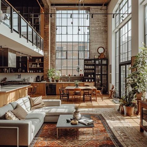 Industrial Minimalism Interior, Industrial Organic Interior Design, Neo Industrial Interior Design, Industrial Loft Interior Design, Cozy Industrial Interior Design, Urban Chic Interior Design, Warm Industrial Interior, Industrial Architecture Interior, Apartment Industrial Design