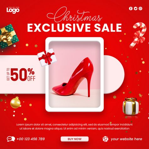 Christmas product sale Instagram post and social media banner template#pikbest#Templates Sales Social Media Design, Product Instagram Post Design, Sale Product Design, New Year Ads Advertising, Christmas Offer Poster Design, New Product Banner, Christmas Social Post, Christmas Posts Instagram, Offer Creative Ads