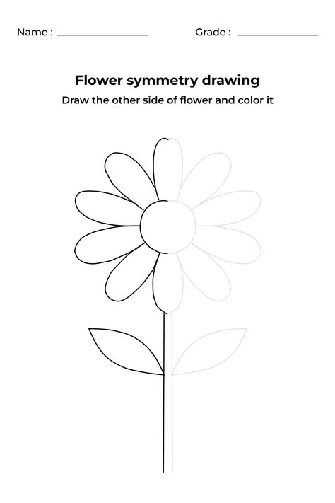 Flower symmetry drawing, symmetrical drawing, symmetrical drawing for kids, easy symmetrical drawing, symmetrical drawing ideas, symmetrical drawing worksheets, symmetrical drawing easy, symmetrical drawing activity, symmetrical drawing symmetry art. free symmetry drawing worksheets, art worksheets, worksheets for kids, worksheets for kindergarten, worksheets for preschool, fun worksheets, activity worksheets, color worksheets, tracing worksheets, draw the other side, flower color worksheet Symmetry Drawing Art, Symetry Drawings Simple, Symmetry Drawing For Kids, Symmetrical Balance Drawing, Black Star Background, Drawing Activities For Kids, Symmetrical Drawing, Math Multiplication Worksheets, Symmetry Activities