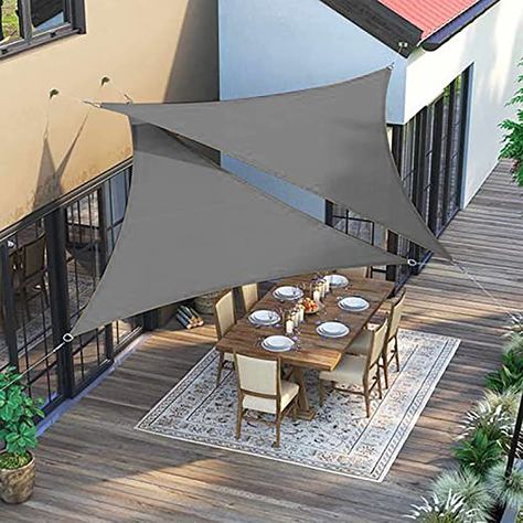 Triangle Shade Sail, Triangle Sun Shade, Patio Sun Shades, Sail Canopies, Sun Shade Sail, Pergola Lighting, Sun Sail Shade, Patio Shade, Shade Canopy