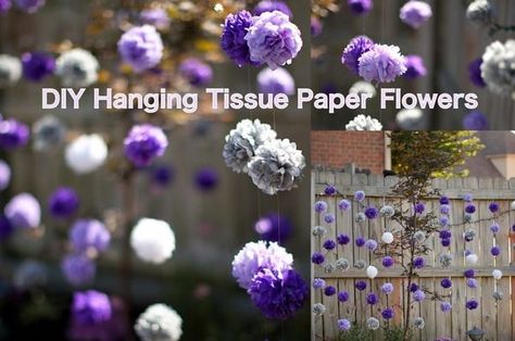 DIY Hanging Tissue Paper Flowers Tutorial with step by step instructions - http://www.midsouthbride.com/diy-hanging-tissue-paper-flowers-tutorial/ Hanging Paper Flowers, Tissue Paper Ball, Tissue Paper Decorations, Tissue Paper Flowers Diy, Tissue Flowers, Paper Balls, Paper Flowers Wedding, Paper Flower Backdrop, Tissue Paper Flowers